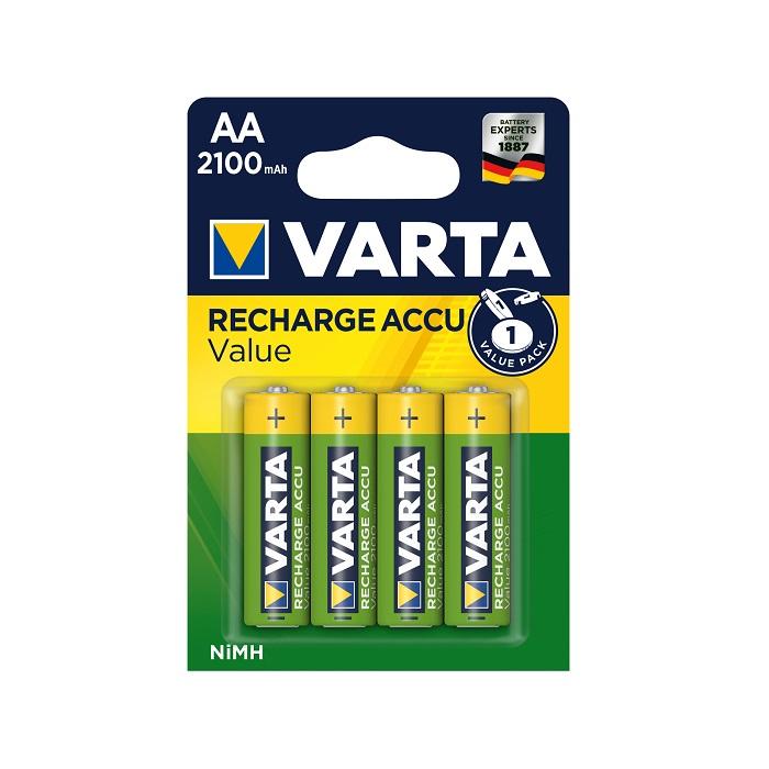 Акумулаторна батерия VARTA NiMH, AA, HR6, 2100 mAh, блистер 4 бр. | JAR Computers Акумулаторна батерия VARTA NiMH, AA, HR6, 2100 mAh, блистер 4 бр.
