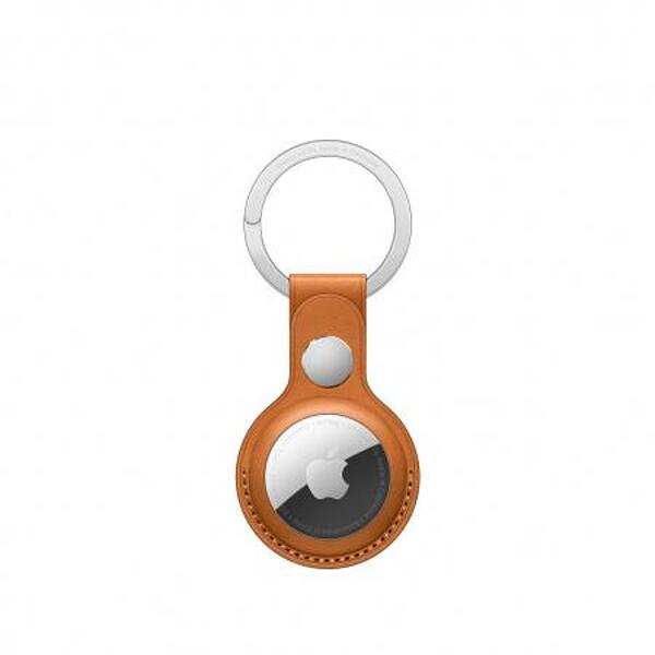 Apple AirTag Leather Key Ring - Gold Brown mmfa3 | JAR Computers Apple AirTag Leather Key Ring - Gold Brown mmfa3