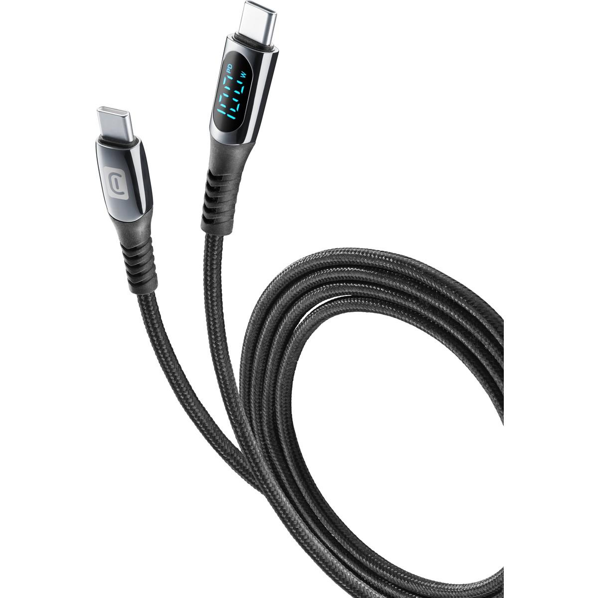 Кабел USB-C към USB-C с дисплей 5A-100W 2м