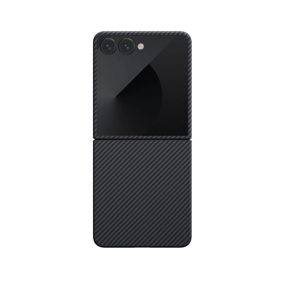 Кевларен кейс с MagSafe за Samsung Galaxy Z Flip7 - Pitaka Ultra Slim Aramid Fiber MagSafe Case 1500D (черен-сив) | JAR Computers Кевларен кейс с MagSafe за Samsung Galaxy Z Flip7 - Pitaka Ultra Slim Aramid Fiber MagSafe Case 1500D (черен-сив)