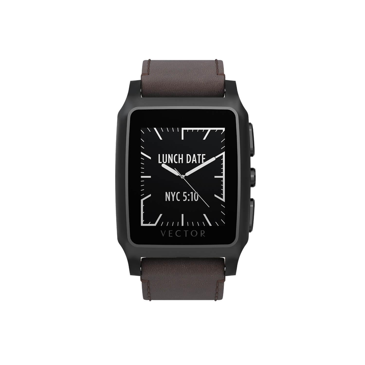 Луксозен Bluetooth тъч часовник за iOS, Android и Windows смартфони - Vector Meridian Smart Watch Regular Fit (кафява кожена каишка) | JAR Computers Луксозен Bluetooth тъч часовник за iOS, Android и Windows смартфони - Vector Meridian Smart Watch Regular Fit (кафява кожена каишка)