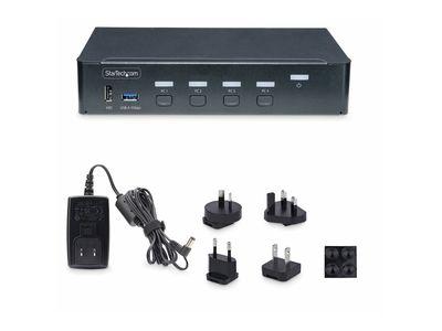 Мрежов комутатор 4-Port DisplayPort KVM Switch, 4K 60Hz, TAA Compliant - KVM / audio / USB switch - 4 ports - TAA Compliant