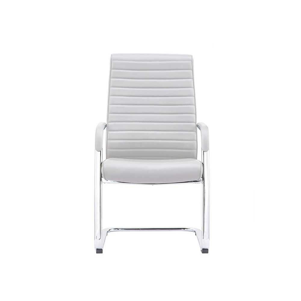 Посетителски стол RFG Bright M, екокожа, до 130 kg, бял, 2 броя в комплект