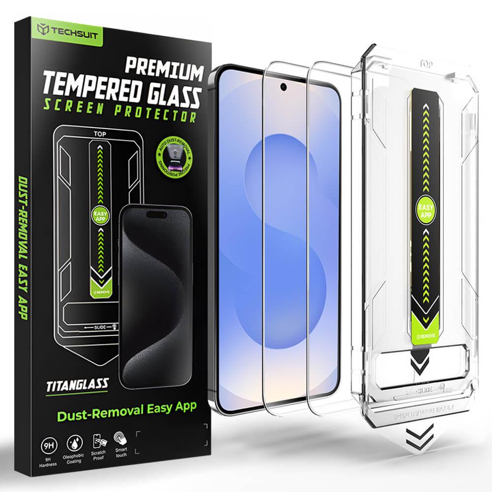 Стъклено защитно покритие за дисплея на Samsung Galaxy S25, Galaxy S24 (2 броя) - Techsuit TitanGlass CrystalHD Tempered Glass (прозрачен) | JAR Computers Стъклено защитно покритие за дисплея на Samsung Galaxy S25, Galaxy S24 (2 броя) - Techsuit TitanGlass CrystalHD Tempered Glass (прозрачен)