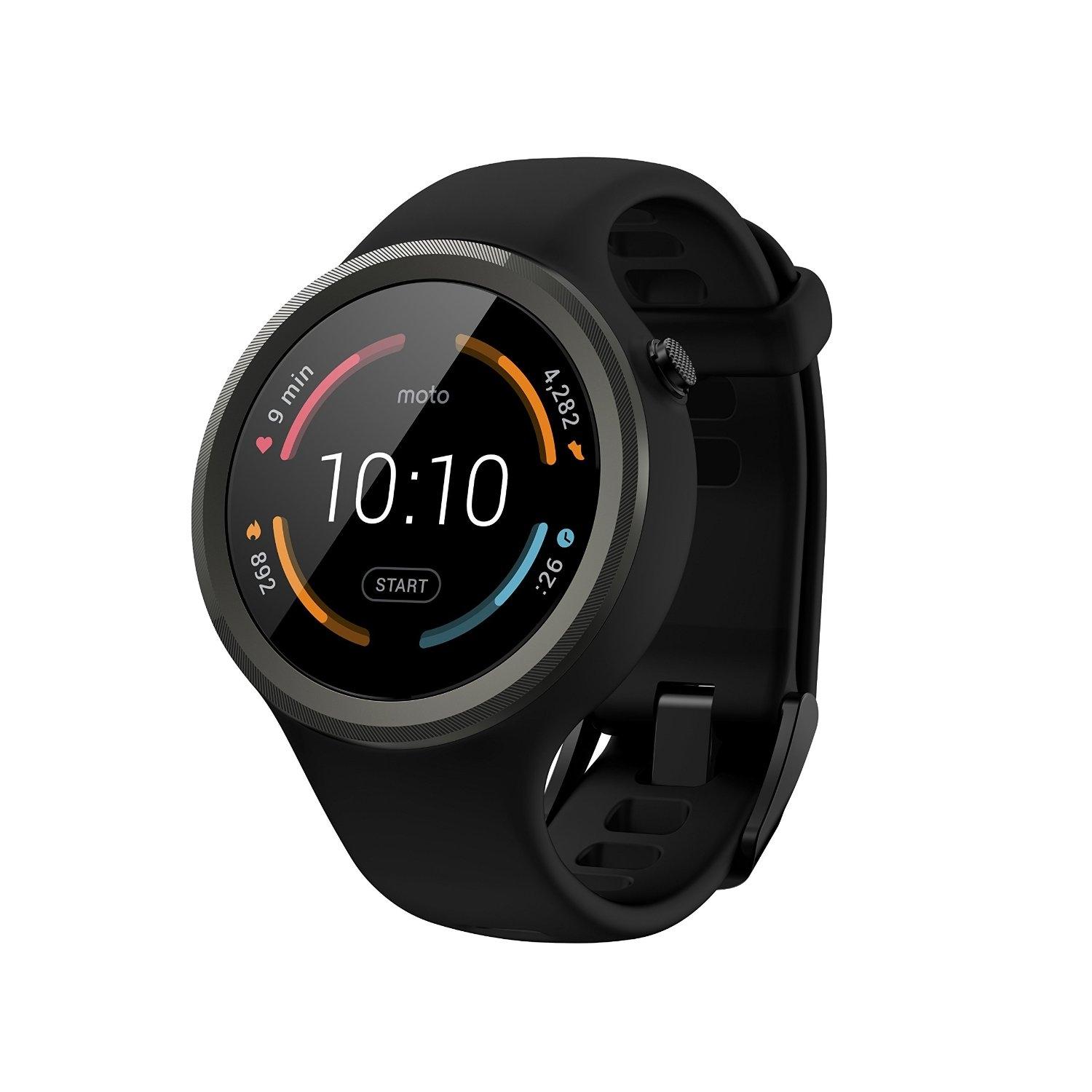 Умен спортен часовник за iOS и Android устройства - Motorola Moto 360 Sport 2 (черен) | JAR Computers Умен спортен часовник за iOS и Android устройства - Motorola Moto 360 Sport 2 (черен)