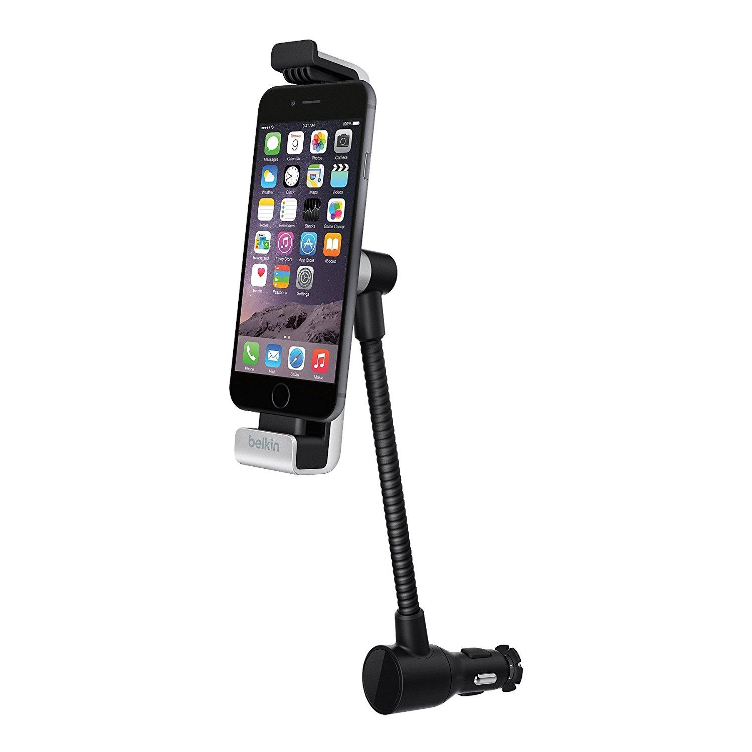 Зарядно и поставка за запалката на кола за iPhone с Lightning - Belkin Car Navigation + Charge Mount (черна) | JAR Computers Зарядно и поставка за запалката на кола за iPhone с Lightning - Belkin Car Navigation + Charge Mount (черна)