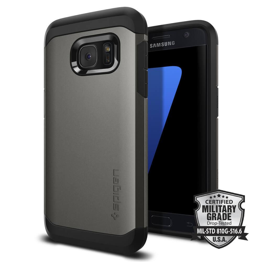 Хибриден кейс с най-висока степен на защита за Samsung Galaxy S7 - Spigen Tough Armor Case (черен-сив) | JAR Computers Хибриден кейс с най-висока степен на защита за Samsung Galaxy S7 - Spigen Tough Armor Case (черен-сив)