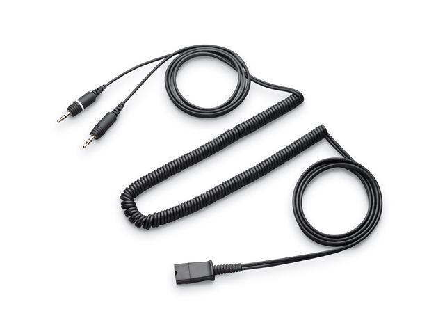 HP Poly Cable Stereo with Dual 3.5mm to QD Connector