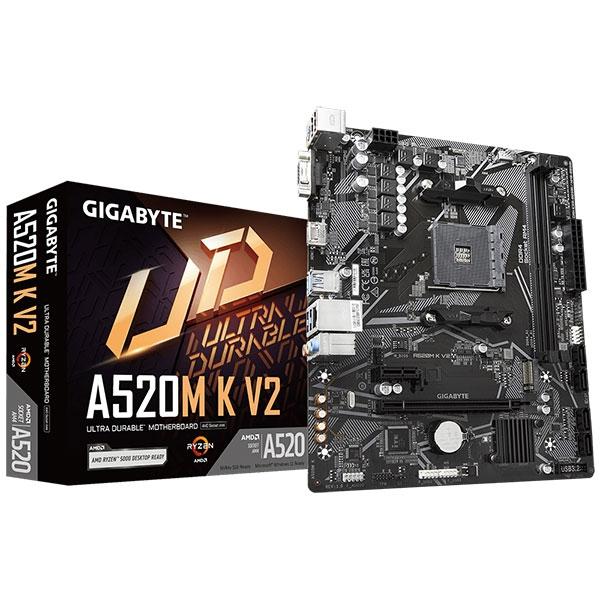 MB GB A520M K V2, HDMI/VGA, 2xD4, 1xM.2
