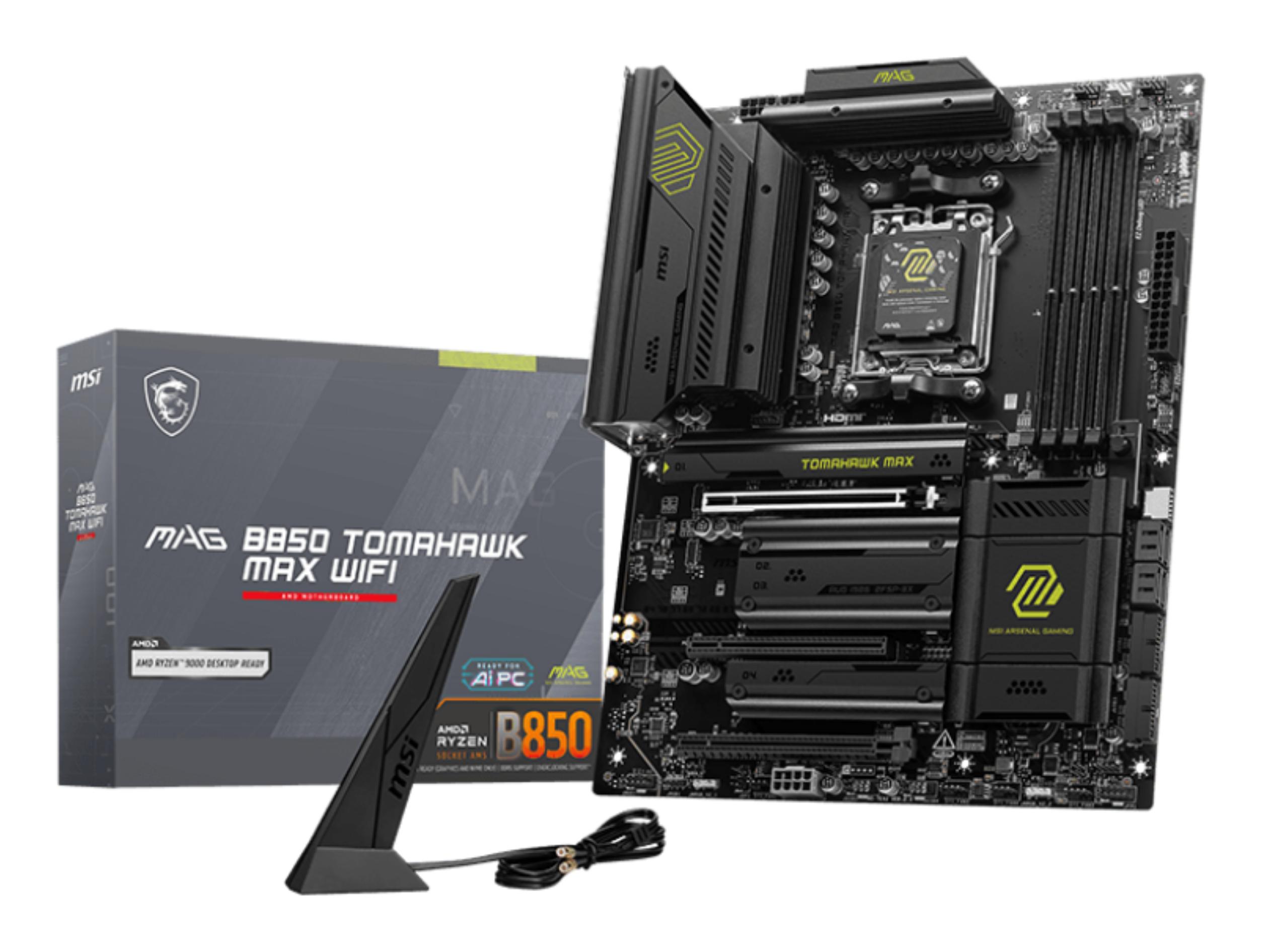 MSI MAG B850 TOMAHAWK MAX WIFI дънна платка AMD B850 Цокъл AM5 ATX | JAR Computers MSI MAG B850 TOMAHAWK MAX WIFI дънна платка AMD B850 Цокъл AM5 ATX