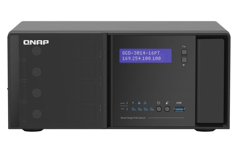QNAP QGD-3014-16PT-8G мрежов суич Управляем Gigabit Ethernet (10/100/1000) Захранване по Ethernet (PoE) Черен | JAR Computers QNAP QGD-3014-16PT-8G мрежов суич Управляем Gigabit Ethernet (10/100/1000) Захранване по Ethernet (PoE) Черен