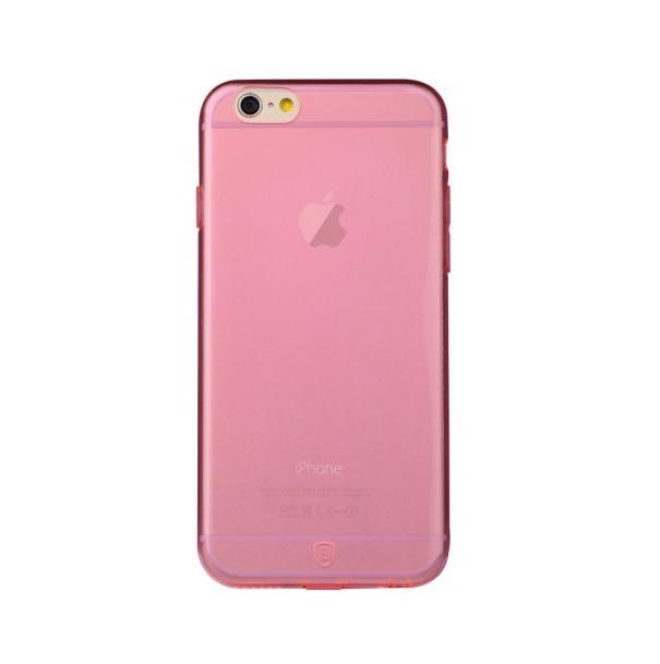 Тънък силиконов TPU калъф за iPhone 6, iPhone 6S - Baseus Simple Series Case (розов-прозрачен) | JAR Computers Тънък силиконов TPU калъф за iPhone 6, iPhone 6S - Baseus Simple Series Case (розов-прозрачен)