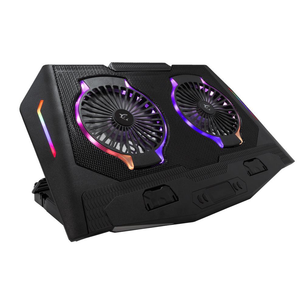 WHITE SHARK ICE SHADOW :: Стойка с вентилатор GCP-10, COOLING PAD, RGB, 2 вентилатора