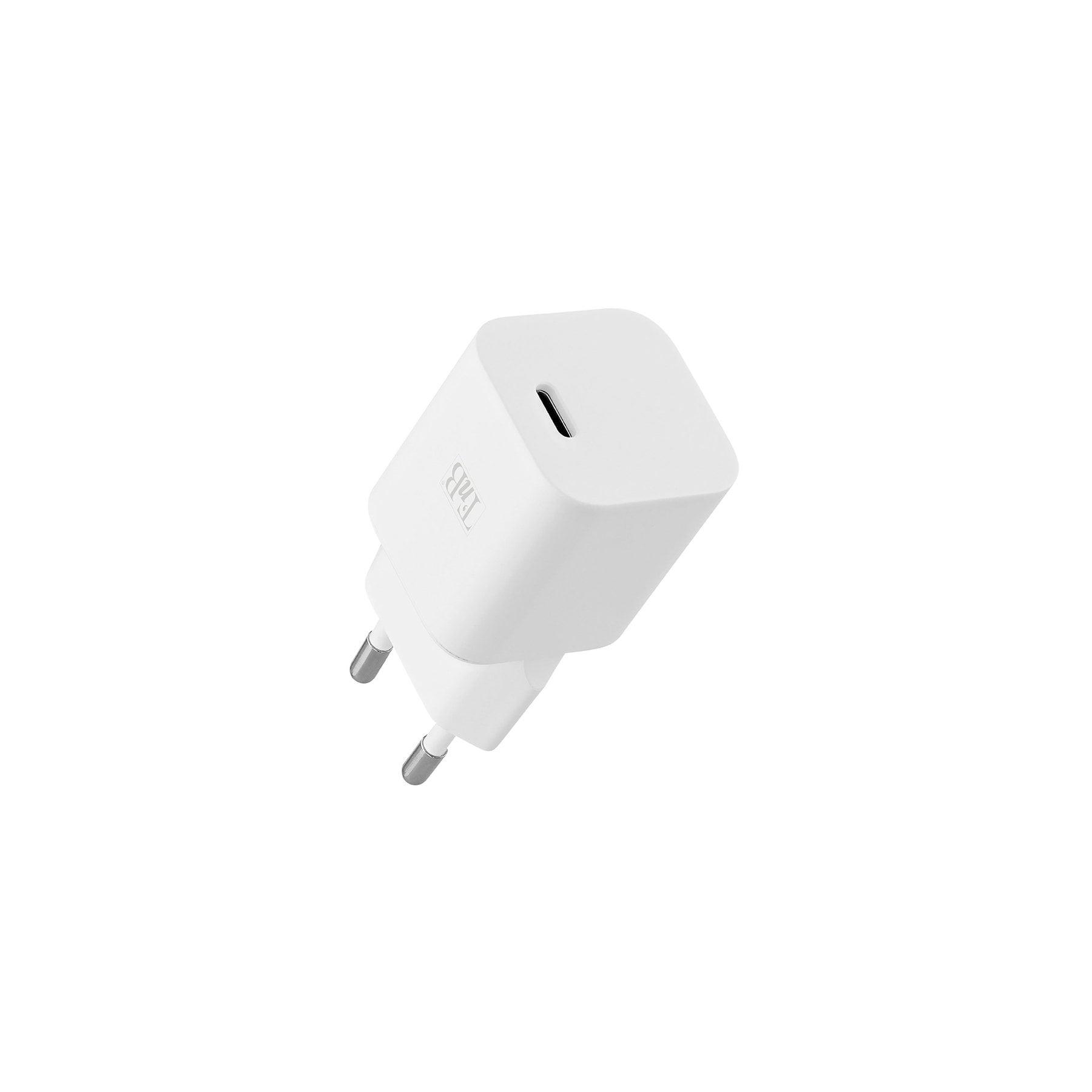Зарядно за телефон TNB, с USB Type C кабел, 20 W, бяло | JAR Computers Зарядно за телефон TNB, с USB Type C кабел, 20 W, бяло