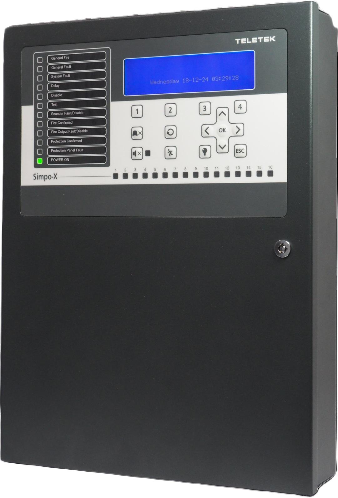 Адресируем пожароизвеститeлен контролен панел с 1 контур SIMPO X | JAR Computers Адресируем пожароизвеститeлен контролен панел с 1 контур SIMPO X