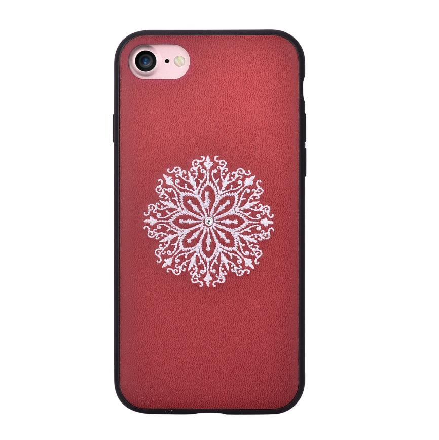 Дизайнерски кожен кейс с ръчна бродерия за iPhone 8 Plus, iPhone 7 Plus - Devia Flower Embroidery Case (червен) | JAR Computers Дизайнерски кожен кейс с ръчна бродерия за iPhone 8 Plus, iPhone 7 Plus - Devia Flower Embroidery Case (червен)