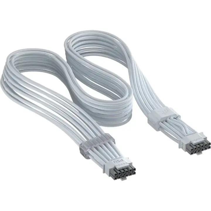 Кабел за видеокарта Corsair ThermalProtect Universal PCIe 5.1 600W 12V-2x6 - Бял | JAR Computers Кабел за видеокарта Corsair ThermalProtect Universal PCIe 5.1 600W 12V-2x6 - Бял