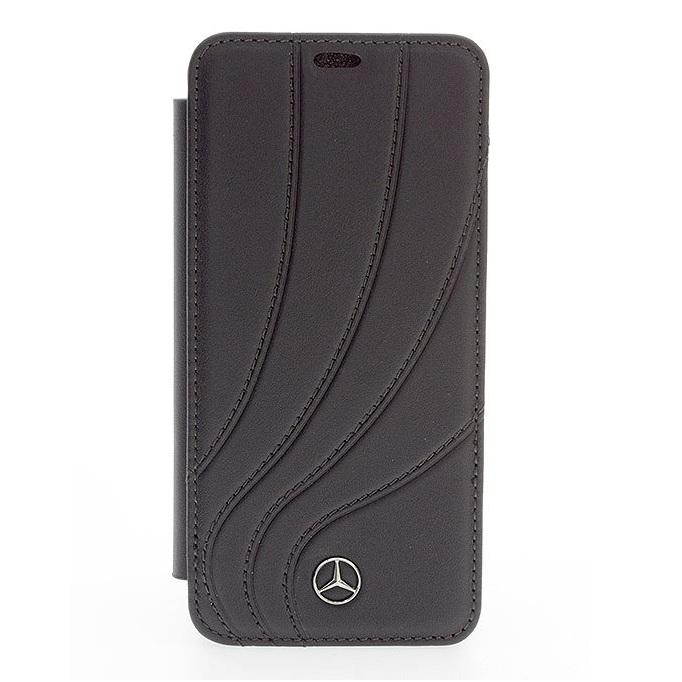 Кожен калъф (естествена кожа), тип портфейл за Samsung Galaxy S9 - Mercedes-Benz New Organic II Booktype Case (черен) | JAR Computers Кожен калъф (естествена кожа), тип портфейл за Samsung Galaxy S9 - Mercedes-Benz New Organic II Booktype Case (черен)