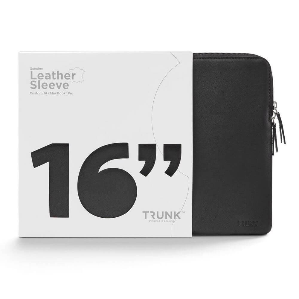 Кожен калъф (естествена кожа) за MacBook Pro 16 M2 (2023), Macbook Pro 16 M1 (2021), Macbook Pro 16 (2019) - Trunk Leather Laptop Sleeve (черен) | JAR Computers Кожен калъф (естествена кожа) за MacBook Pro 16 M2 (2023), Macbook Pro 16 M1 (2021), Macbook Pro 16 (2019) - Trunk Leather Laptop Sleeve (черен)