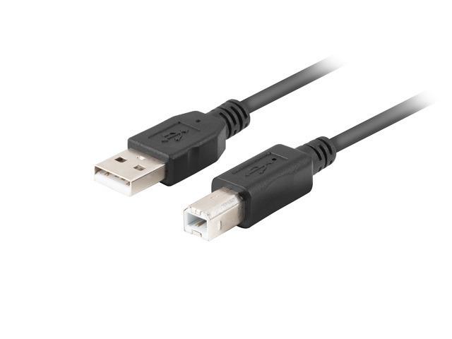 Lanberg Cable USB-A(M)->USB-B(M) 2.0 Ferrite 1.8m Box Black | JAR Computers Lanberg Cable USB-A(M)->USB-B(M) 2.0 Ferrite 1.8m Box Black