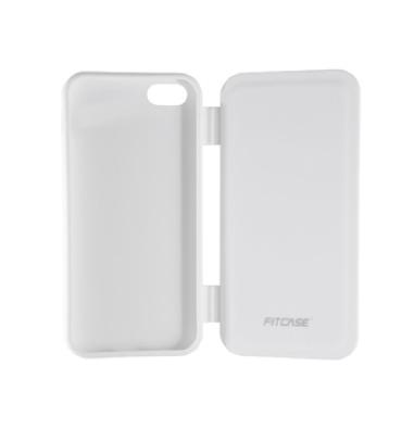 Силиконов кейс тип портфейл за iPhone 5, iPhone 5S, iPhone SE - FitCase TPU Flip Case (бял) | JAR Computers Силиконов кейс тип портфейл за iPhone 5, iPhone 5S, iPhone SE - FitCase TPU Flip Case (бял)