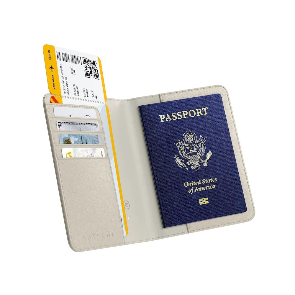 Стилен кожен калъф за паспорт от веган кожа и възможност за намиране чрез FindMy - Satechi Vegan Leather Passport Holder With Find My Support (бежов) | JAR Computers Стилен кожен калъф за паспорт от веган кожа и възможност за намиране чрез FindMy - Satechi Vegan Leather Passport Holder With Find My Support (бежов)