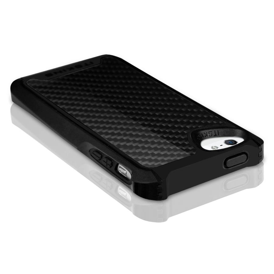 Уникален карбонов кейс за iPhone 5, iPhone 5S, iPhone SE - Itskins Fusion Carbon Core (черен) | JAR Computers Уникален карбонов кейс за iPhone 5, iPhone 5S, iPhone SE - Itskins Fusion Carbon Core (черен)