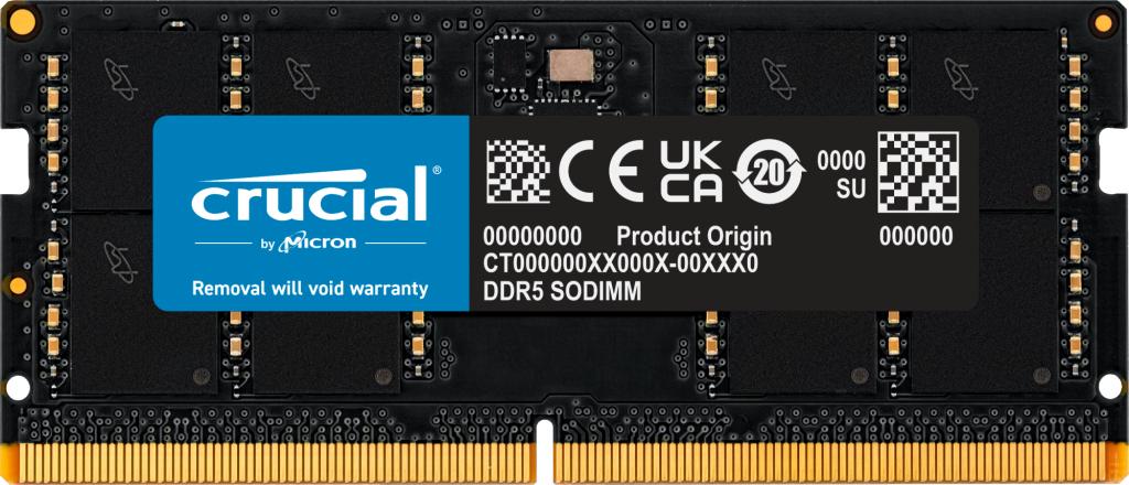 Crucial CT64G56C46S5 модул памет 64 GB 1 x 64 GB DDR5 262-pin SO-DIMM | JAR Computers Crucial CT64G56C46S5 модул памет 64 GB 1 x 64 GB DDR5 262-pin SO-DIMM