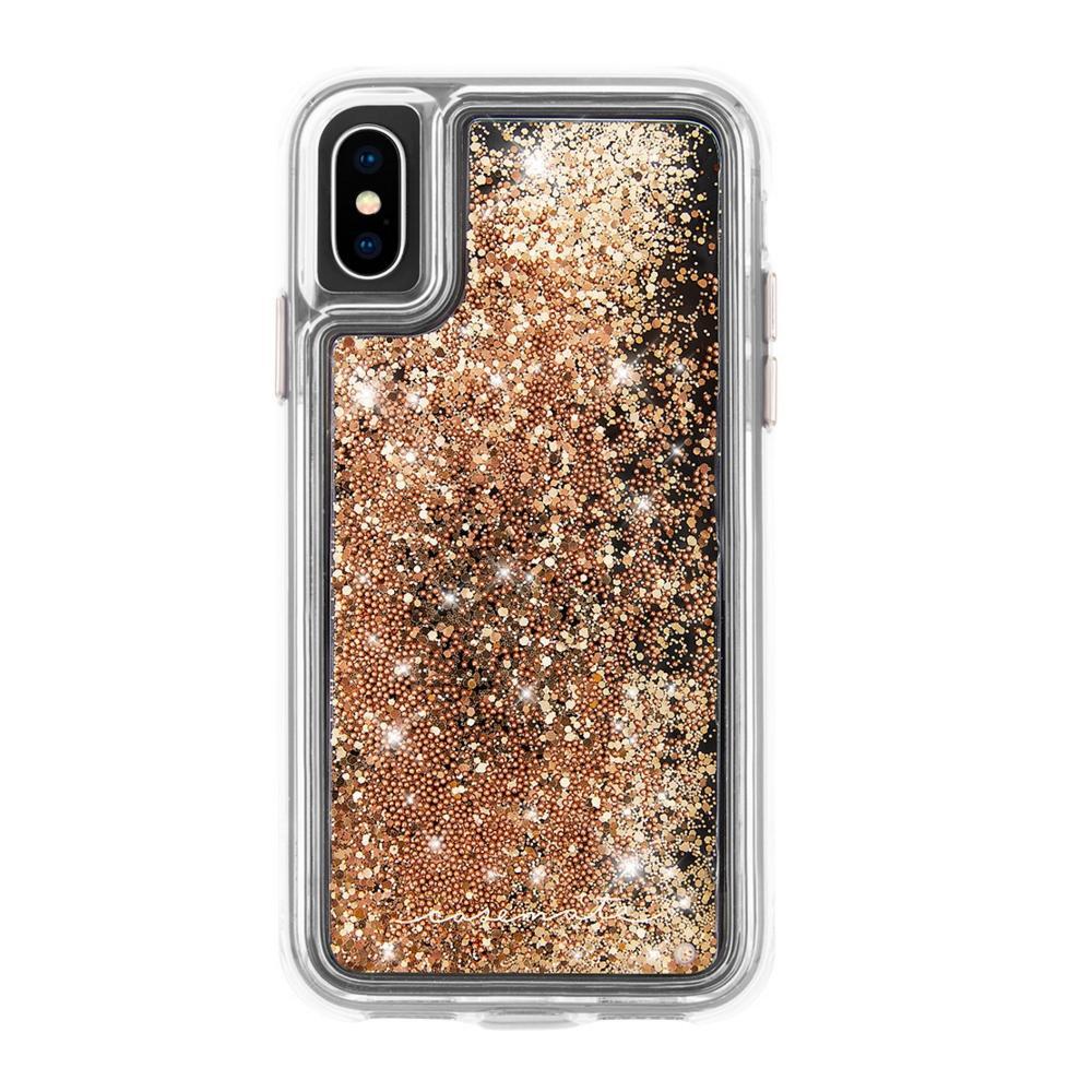 Дизайнерски кейс с висока защита за Apple iPhone XS, iPhone X - CaseMate Waterfall Glow Case (златист) | JAR Computers Дизайнерски кейс с висока защита за Apple iPhone XS, iPhone X - CaseMate Waterfall Glow Case (златист)