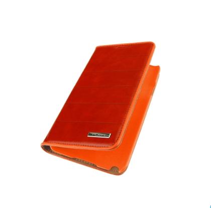 Кожен калъф, тип портфейл и поставка за Samsung Galaxy Note 3 - Rock Flip Case Elite Series (оранжев) | JAR Computers Кожен калъф, тип портфейл и поставка за Samsung Galaxy Note 3 - Rock Flip Case Elite Series (оранжев)