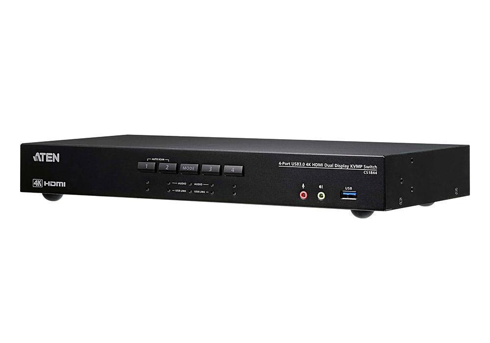 KVM превключвател ATEN CS1844-AT-G, 4 порта USB 3.0, За 2 HDMI монитора | JAR Computers KVM превключвател ATEN CS1844-AT-G, 4 порта USB 3.0, За 2 HDMI монитора