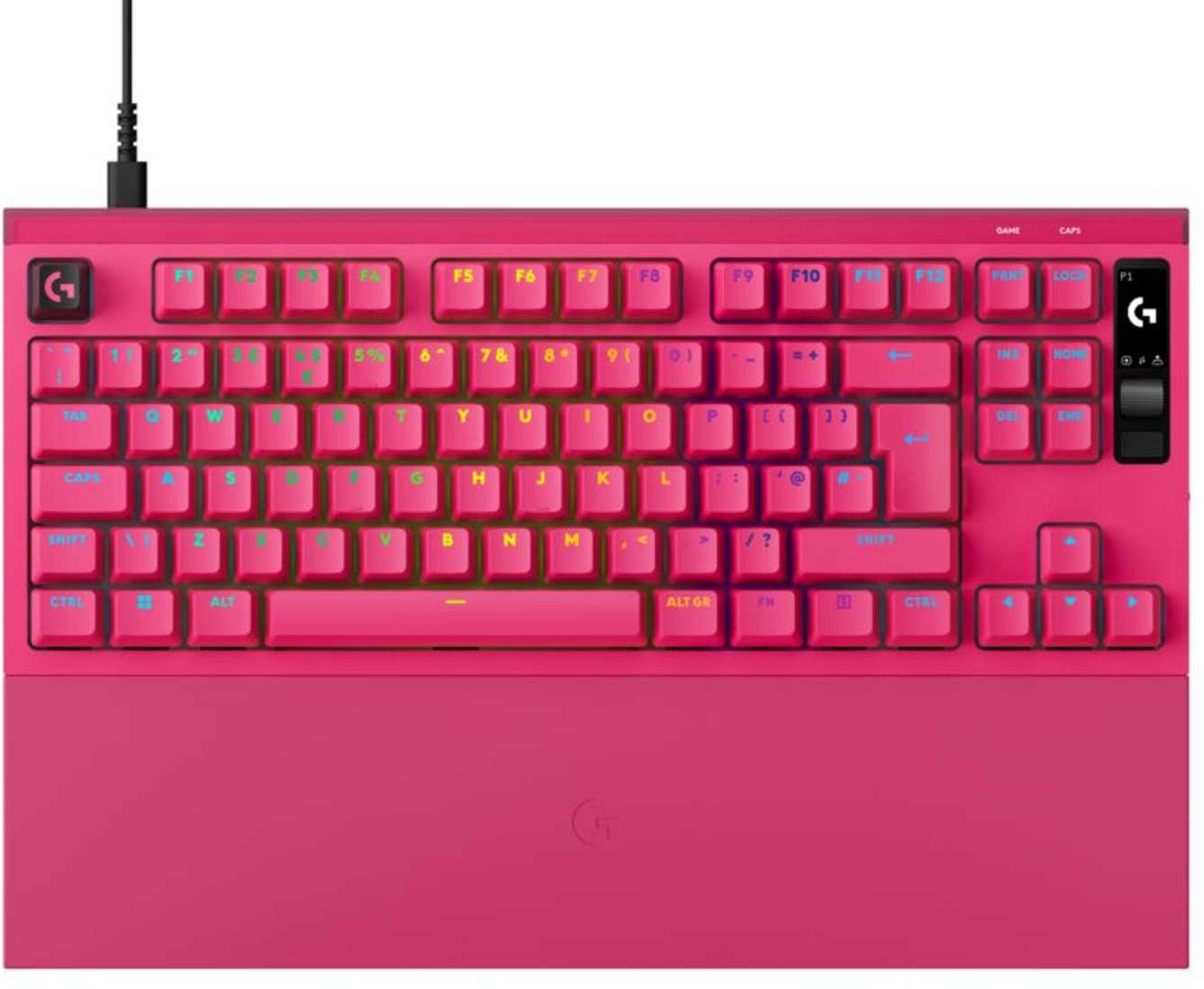 Механична клавиатура Logitech - Pro X2 Rapid, TKL, Custom HE Magnetic, RGB, розова | JAR Computers Механична клавиатура Logitech - Pro X2 Rapid, TKL, Custom HE Magnetic, RGB, розова