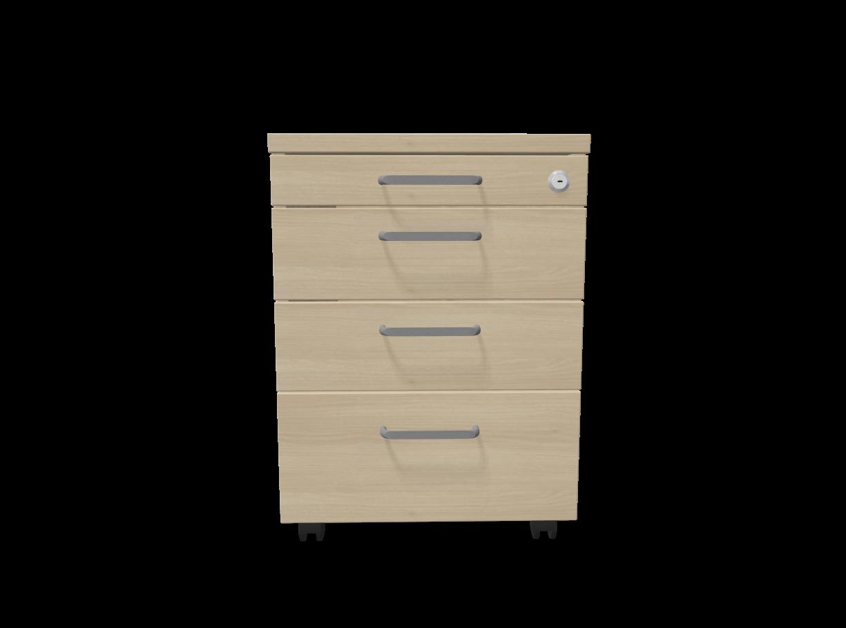 Мобилен контейнер с четири чекмеджета Easy Space 3D PD, 430х800х600мм, ПДЧ 18 мм, акация | JAR Computers Мобилен контейнер с четири чекмеджета Easy Space 3D PD, 430х800х600мм, ПДЧ 18 мм, акация