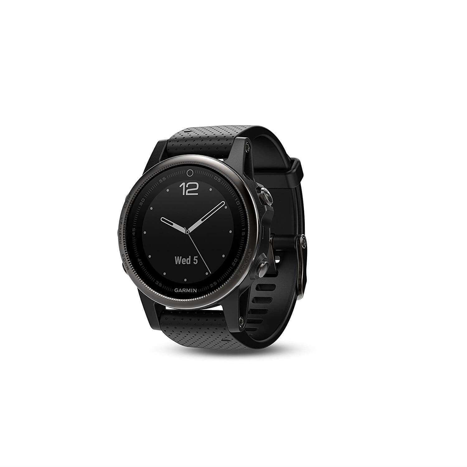 Мултиспорт GPS спортен часовник със сапфирена леща - Garmin Fenix 5S Sapphire (сив с черна каишка) | JAR Computers Мултиспорт GPS спортен часовник със сапфирена леща - Garmin Fenix 5S Sapphire (сив с черна каишка)