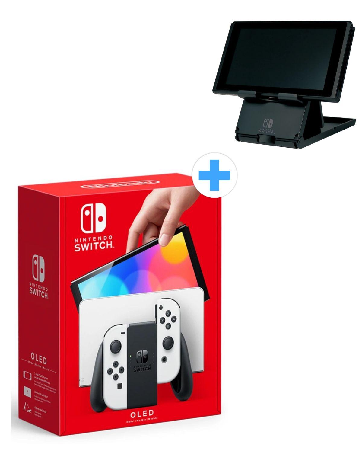 Nintendo Switch OLED - White + Hori Playstand