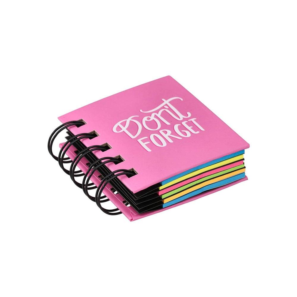 Самозалепващи се листчета и индекси Biro Time Index Book, 5 цвята, розова книга