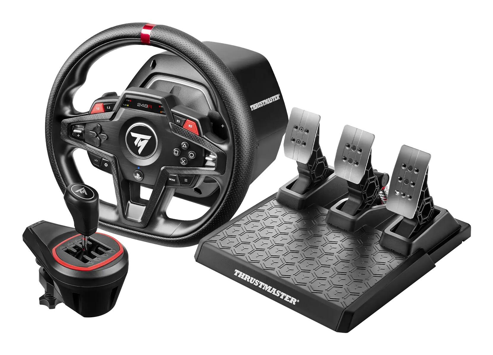 Thrustmaster T248R Shifter Pack Черен USB Волан + педали + скоростен лост Аналогов/Цифров PlayStation 5, Персонален компютър | JAR Computers Thrustmaster T248R Shifter Pack Черен USB Волан + педали + скоростен лост Аналогов/Цифров PlayStation 5, Персонален компютър