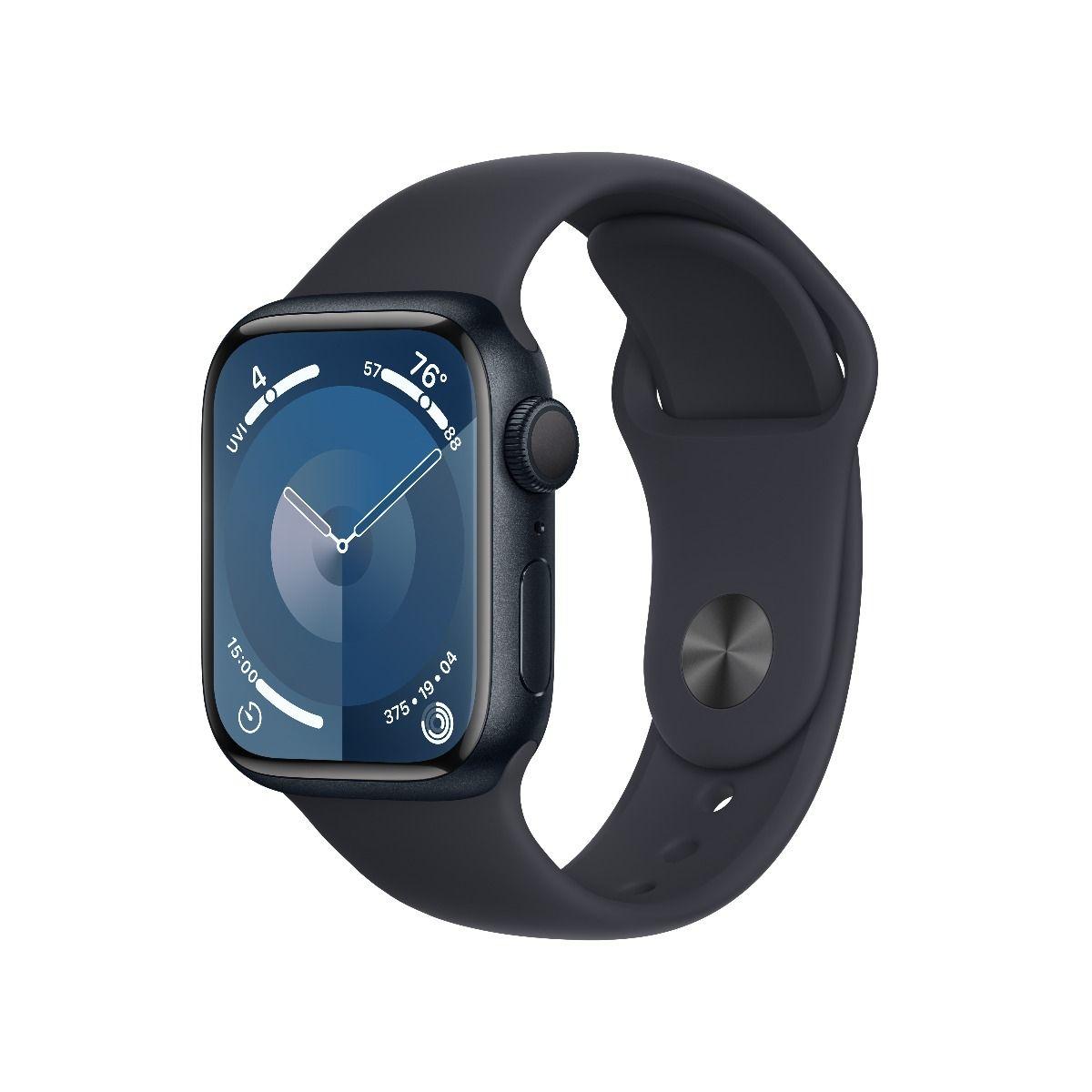 Умен часовник от Apple - Apple Watch Series 9 Cellular, 41mm Midnight Aluminium Case with Midnight Sport Band S/M | JAR Computers Умен часовник от Apple - Apple Watch Series 9 Cellular, 41mm Midnight Aluminium Case with Midnight Sport Band S/M