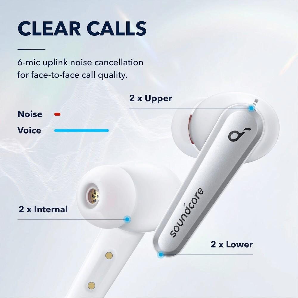 Безжични блутут слушалки със зареждащ кейс - Anker Soundcore Liberty Air 2 Pro TWS Earphones (бял) | JAR Computers Безжични блутут слушалки със зареждащ кейс - Anker Soundcore Liberty Air 2 Pro TWS Earphones (бял)