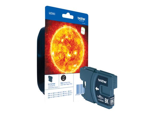 BROTHER LC-980 ink cartridge black standard capacity 6ml 300 pages 1-pack blister without alarm | JAR Computers BROTHER LC-980 ink cartridge black standard capacity 6ml 300 pages 1-pack blister without alarm