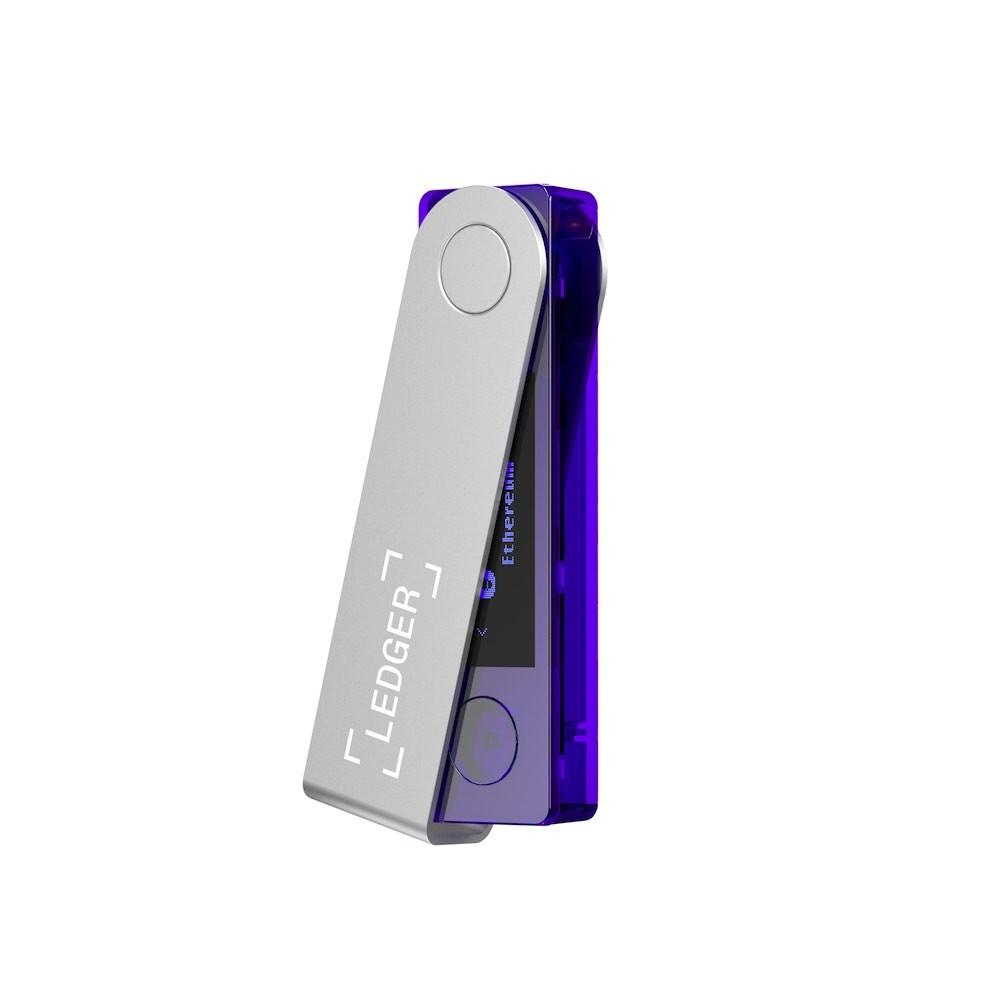 Хардуерен портфейл за криптовалути - Ledger Nano X (лилав-прозрачен) | JAR Computers Хардуерен портфейл за криптовалути - Ledger Nano X (лилав-прозрачен)