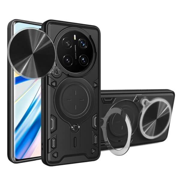 Хибриден удароустойчив кейс с вградена поставка за Honor Magic7 Pro - Techsuit CamGuard Pro Case (черен) | JAR Computers Хибриден удароустойчив кейс с вградена поставка за Honor Magic7 Pro - Techsuit CamGuard Pro Case (черен)