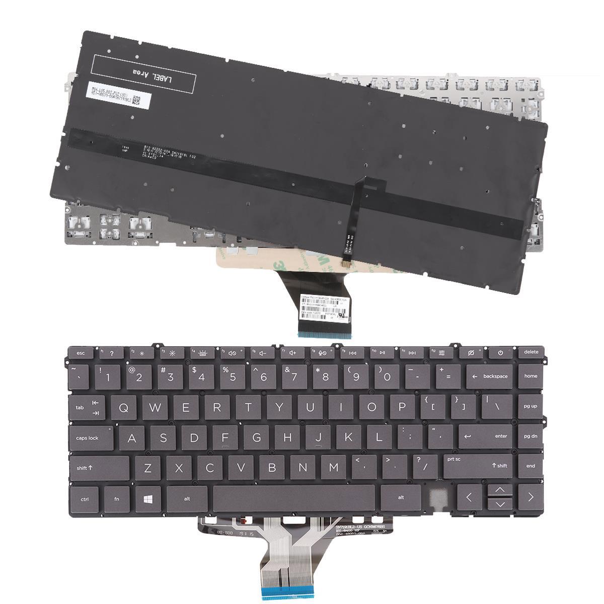 Клавиатура за лаптоп HP Envy X360 13-AY Черна Без Рамка (Малък Ентър) с Подсветка