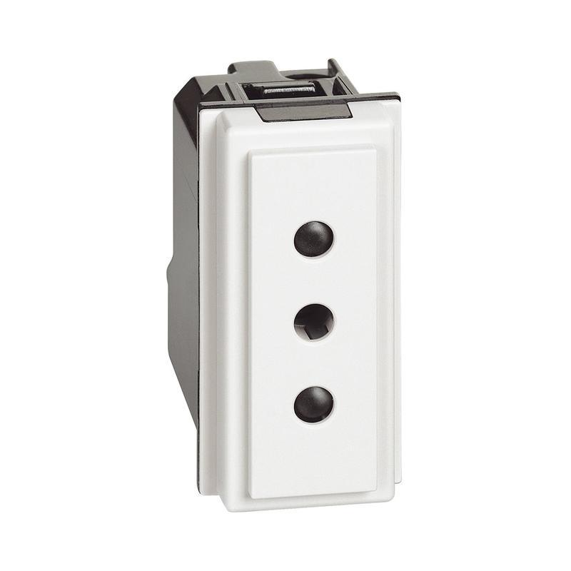 Контакт италиански стандарт 2Р+Е 10А 1M Бял - bticino Living Now KW4113 | JAR Computers Контакт италиански стандарт 2Р+Е 10А 1M Бял - bticino Living Now KW4113