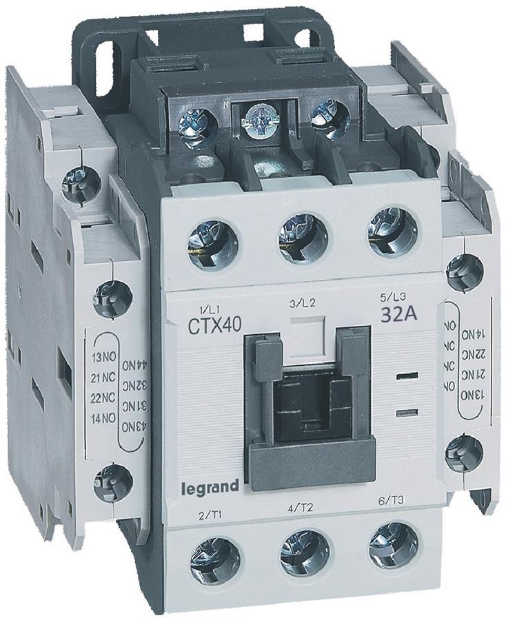 Контактор CTX3-40 3P 15kW (32A AC-3) 2NO-2NC 24V DC Legrand | JAR Computers Контактор CTX3-40 3P 15kW (32A AC-3) 2NO-2NC 24V DC Legrand