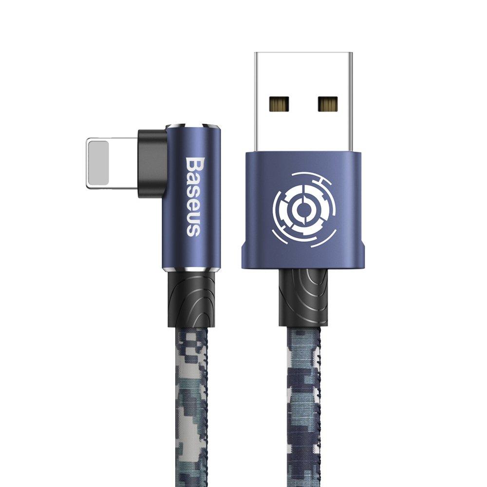 Lightning USB кабел за iPhone, iPad и iPod с Lightning (100 см) - Baseus Camouflage Mobile Game Cable (син) | JAR Computers Lightning USB кабел за iPhone, iPad и iPod с Lightning (100 см) - Baseus Camouflage Mobile Game Cable (син)