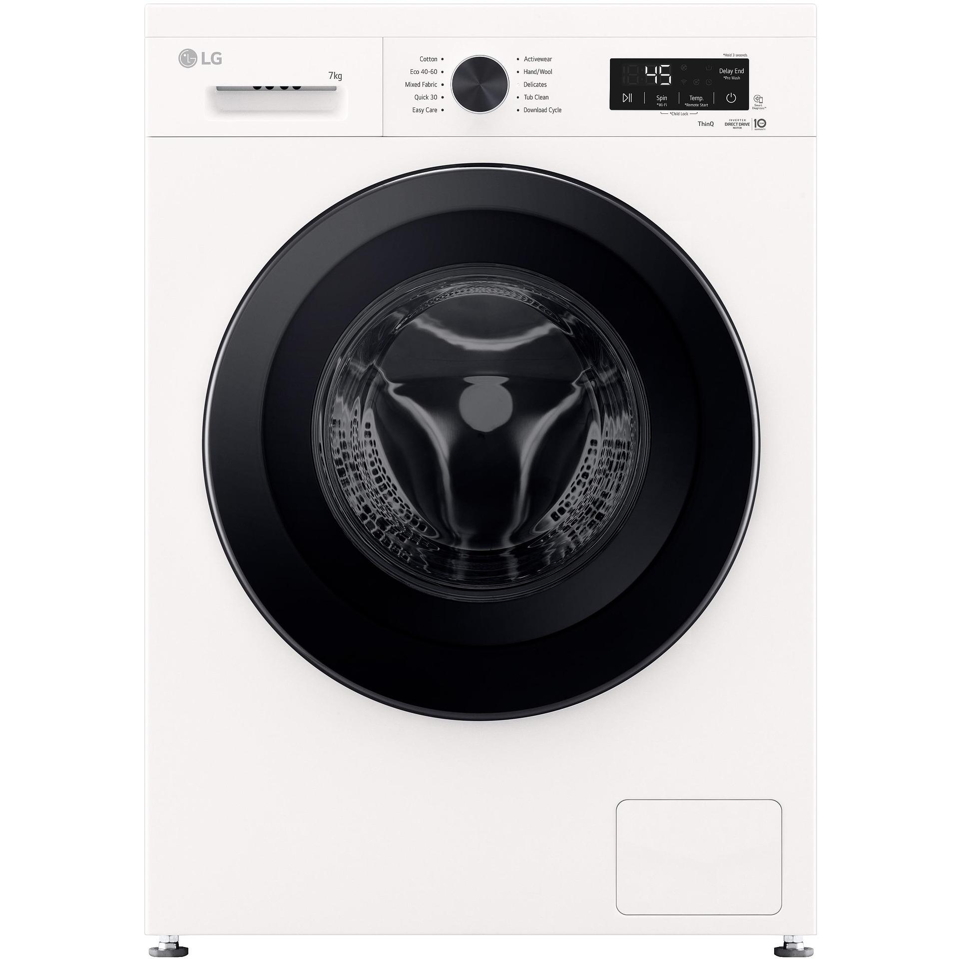 Пералня LG F2X10S7NWK , 1200 об./мин., 7.00 kg, A , Бял