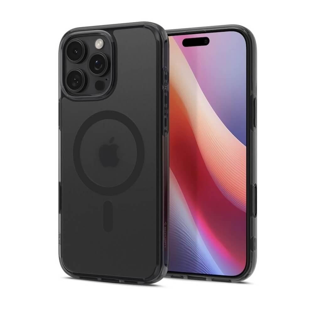 Хибриден кейс с висока степен на защита с MagSafe за iPhone 16 Pro - Spigen Ultra Hybrid T MagSafe Case (прозрачен-черен) | JAR Computers Хибриден кейс с висока степен на защита с MagSafe за iPhone 16 Pro - Spigen Ultra Hybrid T MagSafe Case (прозрачен-черен)