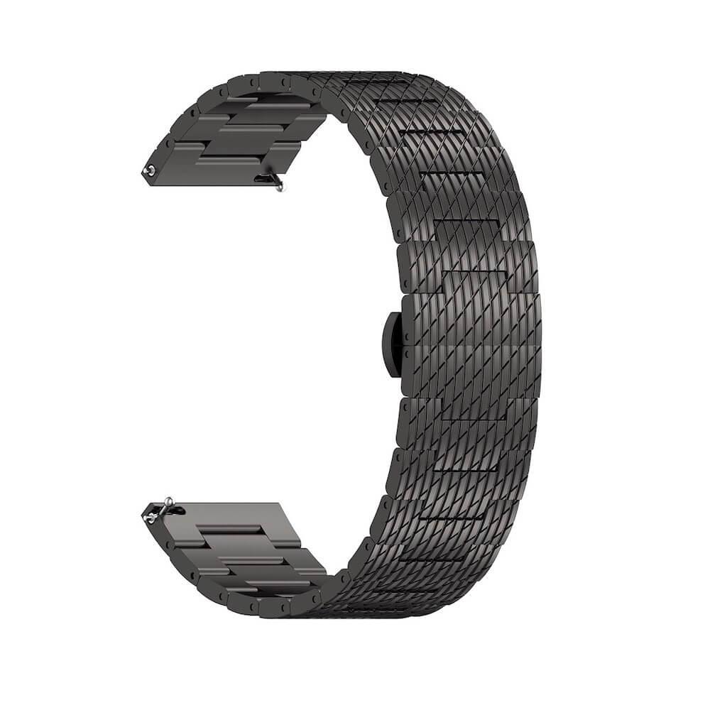 Каишка от неръждаема стомана за Samsung Galaxy Watch, Huawei Watch, Xiaomi, Garmin и други часовници с 20мм захват - Techsuit Stainless Steel Band 20mm (черен) | JAR Computers Каишка от неръждаема стомана за Samsung Galaxy Watch, Huawei Watch, Xiaomi, Garmin и други часовници с 20мм захват - Techsuit Stainless Steel Band 20mm (черен)