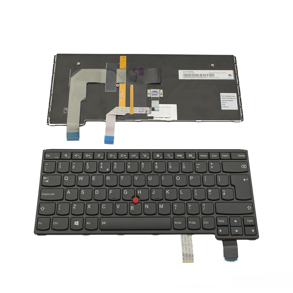 Клавиатура за лаптоп Lenovo ThinkPad Yoga 14 Черна с Черна Рамка с Подсветка / Black Frame Black With Backlit - 3 Screws | JAR Computers Клавиатура за лаптоп Lenovo ThinkPad Yoga 14 Черна с Черна Рамка с Подсветка / Black Frame Black With Backlit - 3 Screws